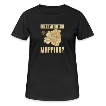Kartografie Design - Frauen T-Shirt atmungsaktiv - Schwarz - Vorne - AI Model Female 172 light (172cm)