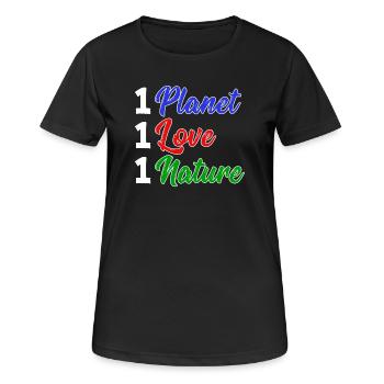 Mutter Erde Planet Natur Statement Naturschutz - Frauen T-Shirt atmungsaktiv - Schwarz - Vorne - AI Model Female 172 light (172cm)