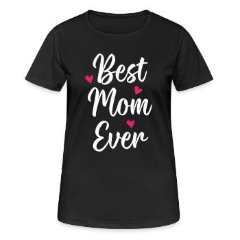 Beste Mutter aller Zeiten - Frauen T-Shirt atmungsaktiv - Schwarz - Vorne - AI Model Female 172 light (172cm)
