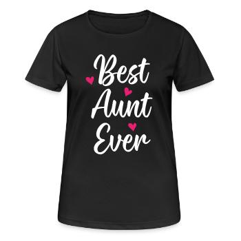 Beste Tante aller Zeiten - Frauen T-Shirt atmungsaktiv - Schwarz - Vorne - AI Model Female 172 light (172cm)