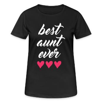 Beste Tante aller Zeiten - Frauen T-Shirt atmungsaktiv - Schwarz - Vorne - AI Model Female 172 light (172cm)