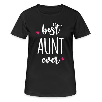 Beste Tante aller Zeiten - Frauen T-Shirt atmungsaktiv - Schwarz - Vorne - AI Model Female 172 light (172cm)
