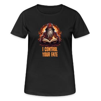 Game Master – I Control Your Fate RPG - Women's Breathable T-Shirt - black - Front - AI Model Female 172 light (172cm)
