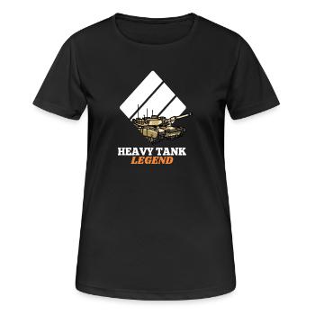 Heavy Tank Legend - Frauen T-Shirt atmungsaktiv - Schwarz - Vorne - AI Model Female 172 light (172cm)