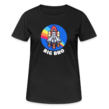 Frère Dire Grand Frère Frères et sœurs Cœur de frère - T-shirt respirant Femme - noir - Devant - AI Model Female 172 light (172cm)