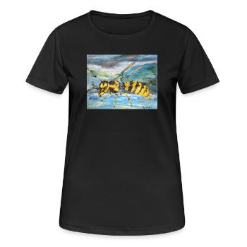 Guêpe - T-shirt respirant Femme - noir - Devant - AI Model Female 172 light (172cm)