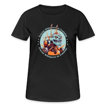 Traktorflüsterer in der Ausbildung - Frauen T-Shirt atmungsaktiv - Schwarz - Vorne - AI Model Female 172 light (172cm)