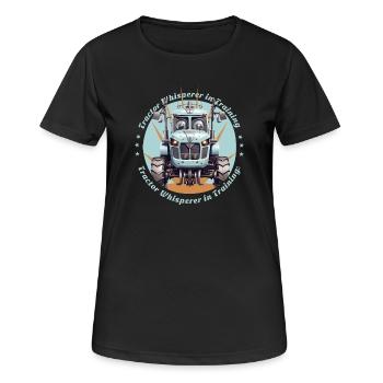 Traktorflüsterer in der Ausbildung - Frauen T-Shirt atmungsaktiv - Schwarz - Vorne - AI Model Female 172 light (172cm)