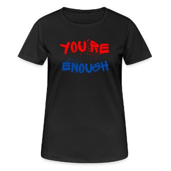 Expressive graffiti designs with splashes of paint - Women's Breathable T-Shirt - black - Front - AI Model Female 172 light (172cm)