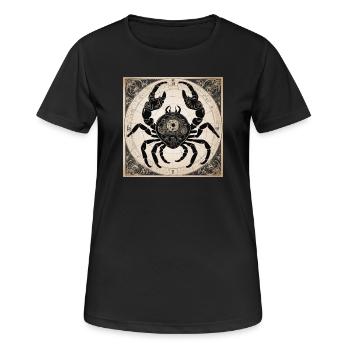 Zodiac Cancer - Frauen T-Shirt atmungsaktiv - Schwarz - Vorne - AI Model Female 172 light (172cm)