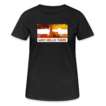 Tiere Statement Haustiere Kuscheltier Hund - Frauen T-Shirt atmungsaktiv - Schwarz - Vorne - AI Model Female 172 light (172cm)