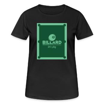 Billards Symbole de table de billard 8-ball Graphic Club - T-shirt respirant Femme - noir - Devant - AI Model Female 172 light (172cm)