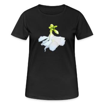oleanderblüte unten, geschenke frauen - Frauen T-Shirt atmungsaktiv - Schwarz - Vorne - AI Model Female 172 light (172cm)