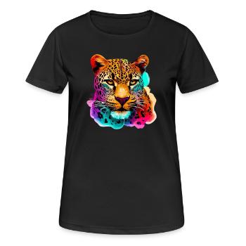 Leopard - Women's Breathable T-Shirt - black - Front - AI Model Female 172 light (172cm)