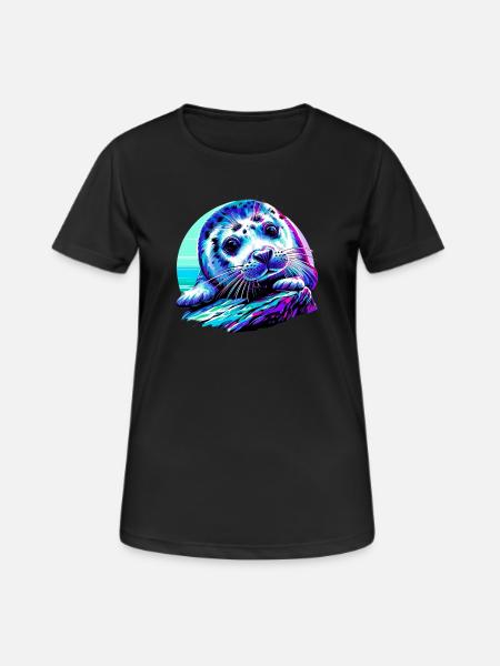 Foca - Dame T-shirt svedtransporterende - sort