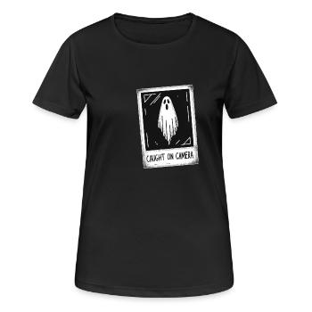Foto Geist - Frauen T-Shirt atmungsaktiv - Schwarz - Vorne - AI Model Female 172 light (172cm)
