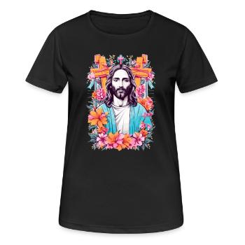 Mon Dieu - T-shirt respirant Femme - noir - Devant - AI Model Female 172 light (172cm)
