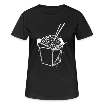 Brainfood1 Inverser - T-shirt respirant Femme - noir - Devant - AI Model Female 172 light (172cm)