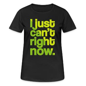 Just Can't (dark) - Women's Breathable T-Shirt - black - Front - AI Model Female 172 light (172cm)