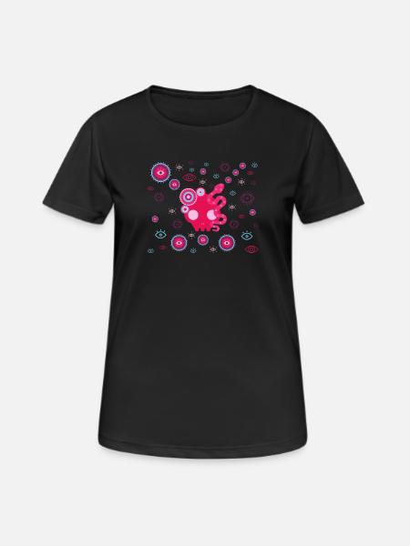 Pink Tentacle Eyes - Women's Breathable T-Shirt - black