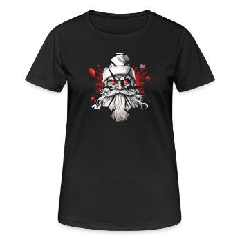 MAUVAIS PÈRE NOËL - T-shirt respirant Femme - noir - Devant - AI Model Female 172 light (172cm)