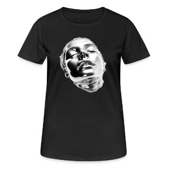Liquid Chrome Portrait - Women's Breathable T-Shirt - black - Front - AI Model Female 172 light (172cm)