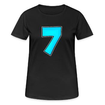 7 - Sieben - Frauen T-Shirt atmungsaktiv - Schwarz - Vorne - AI Model Female 172 light (172cm)