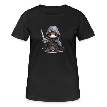Cute Ghost with Dagger Fantasy Shirt - Women's Breathable T-Shirt - black - Front - AI Model Female 172 light (172cm)