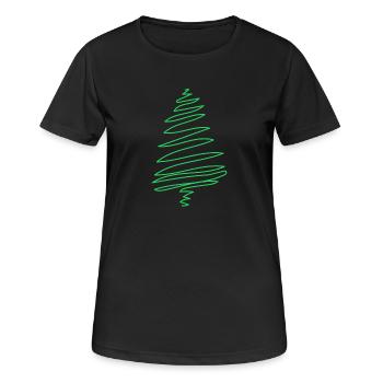 Frohe weihnachten Frohe weihnachten Frohe weihnach - Frauen T-Shirt atmungsaktiv - Schwarz - Vorne - AI Model Female 172 light (172cm)