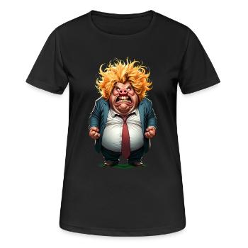 Caricature de citoyen en colère - T-shirt respirant Femme - noir - Devant - AI Model Female 172 light (172cm)