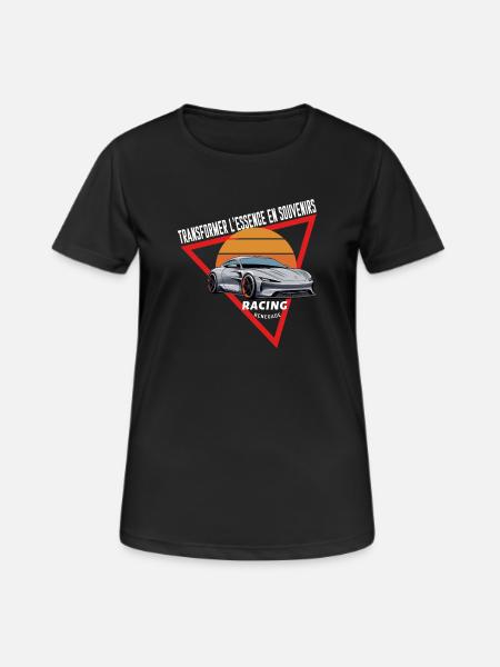 Racing Soleil Triangle - T-shirt respirant Femme - noir