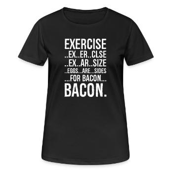 Speck trainieren - Frauen T-Shirt atmungsaktiv - Schwarz - Vorne - AI Model Female 172 light (172cm)