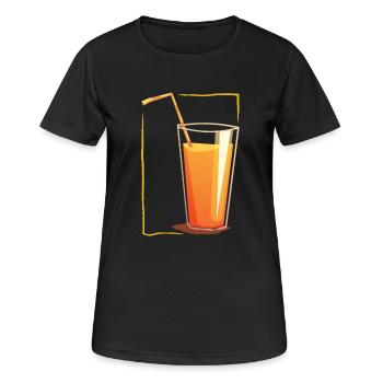 Drink in a frame - Frauen T-Shirt atmungsaktiv - Schwarz - Vorne - AI Model Female 172 light (172cm)