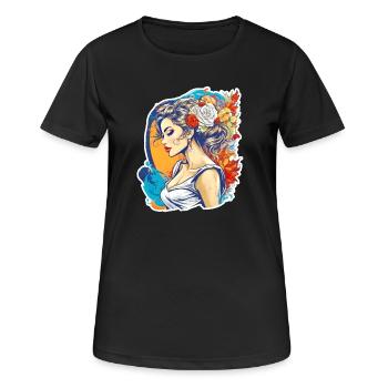 Mariée - T-shirt respirant Femme - noir - Devant - AI Model Female 172 light (172cm)