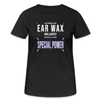Oreille Docteur Oreilles Cérumen Cadeau Drôle - T-shirt respirant Femme - noir - Devant - AI Model Female 172 light (172cm)