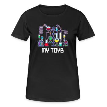 Workaholic Statement Job Wissenschafter Karriere - Frauen T-Shirt atmungsaktiv - Schwarz - Vorne - AI Model Female 172 light (172cm)