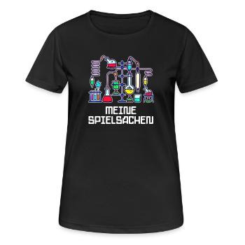 Job Wissenschafter Karriere Statement Vorgesetzter - Frauen T-Shirt atmungsaktiv - Schwarz - Vorne - AI Model Female 172 light (172cm)