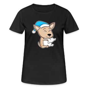 Chihuahua Sleeping Fatigue Dog Dog Breed - Women's Breathable T-Shirt - black - Front - AI Model Female 172 light (172cm)