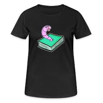 Rat de bibliothèque - T-shirt respirant Femme - noir - Devant - AI Model Female 172 light (172cm)