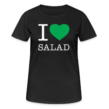 J’ADORE LA SALADE - T-shirt respirant Femme - noir - Devant - AI Model Female 172 light (172cm)