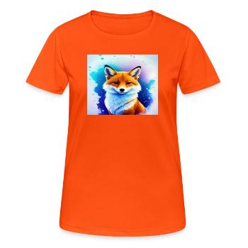 Renard féerique néon - T-shirt respirant Femme - orange néon - Devant - AI Model Female 172 dark (172cm)