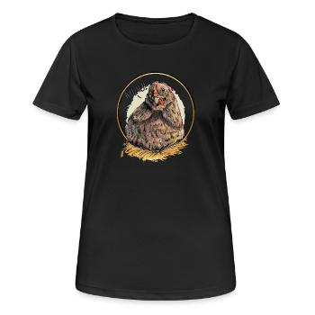 Miaulement du poulet de Pâques - T-shirt respirant Femme - noir - Devant - AI Model Female 172 light (172cm)