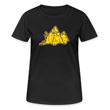 Mountain Mountains Mountain Peaks Peaks Cheese - Women's Breathable T-Shirt - black - Front - AI Model Female 172 light (172cm)