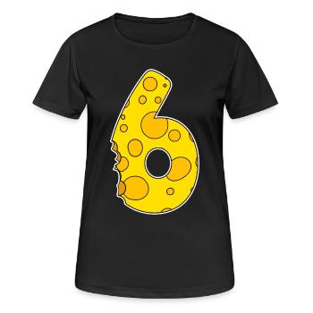Graphique 6 - T-shirt respirant Femme - noir - Devant - AI Model Female 172 light (172cm)