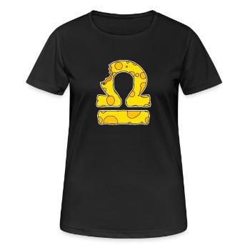 Sternzeichen Waage Symbol - Frauen T-Shirt atmungsaktiv - Schwarz - Vorne - AI Model Female 172 light (172cm)