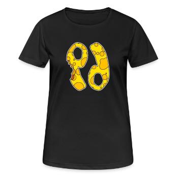 Sternzeichen Krebs Symbol - Frauen T-Shirt atmungsaktiv - Schwarz - Vorne - AI Model Female 172 light (172cm)