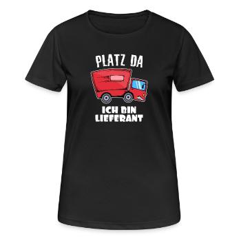 Fournisseur Carrière Déclaration de travail Emploi de bourreau de travail - T-shirt respirant Femme - noir - Devant - AI Model Female 172 light (172cm)