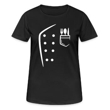 Chef, Travail, Bourreau de travail, Profession, Succès, Carrière - T-shirt respirant Femme - noir - Devant - AI Model Female 172 light (172cm)