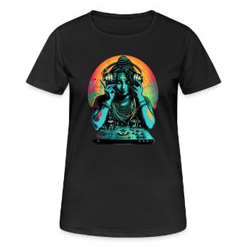 Goddess DJ - Women's Breathable T-Shirt - black - Front - AI Model Female 172 light (172cm)