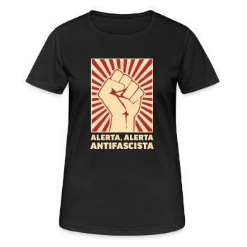 Alerta Alerta Antifascista AFA Antifa 161 - T-shirt respirant Femme - noir - Devant - AI Model Female 172 light (172cm)
